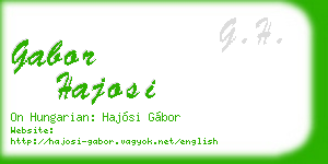 gabor hajosi business card