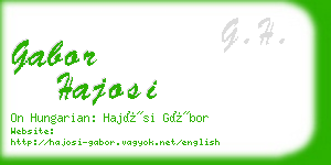 gabor hajosi business card